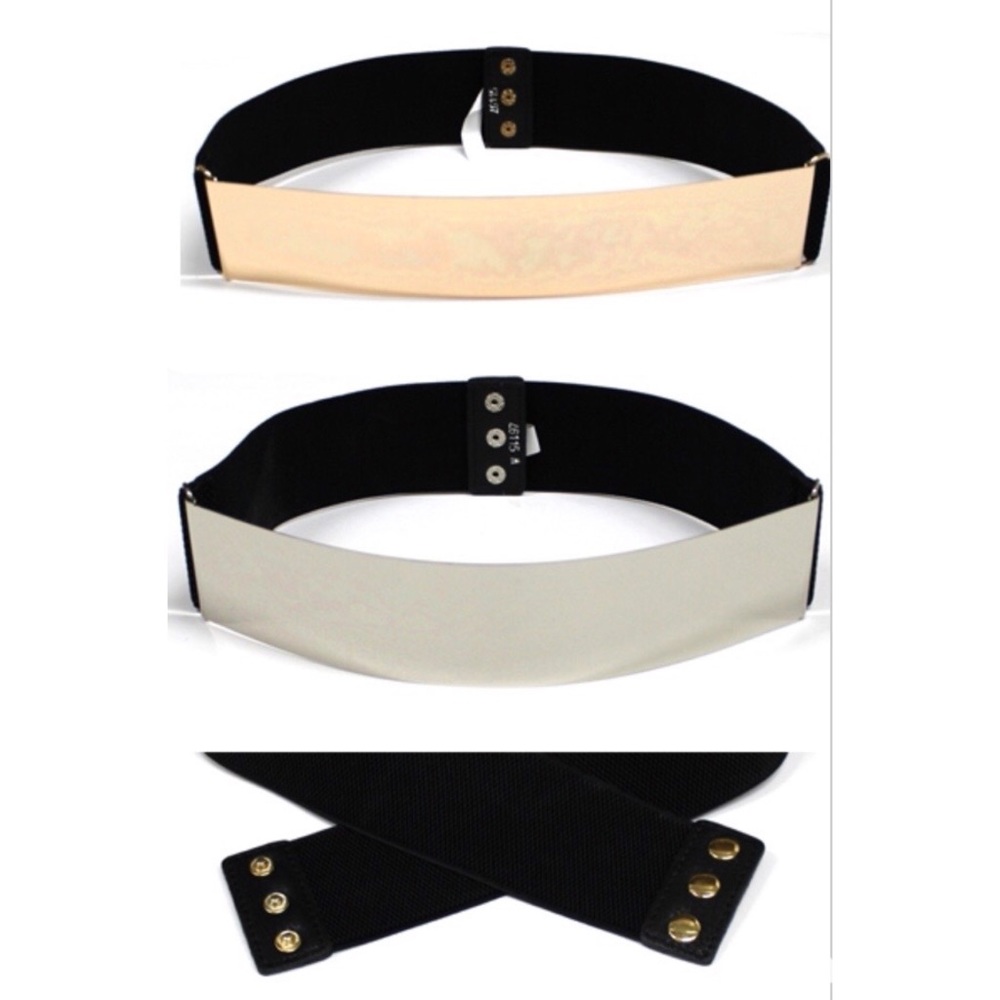 Plus size mirror belt in silver and gold  …
